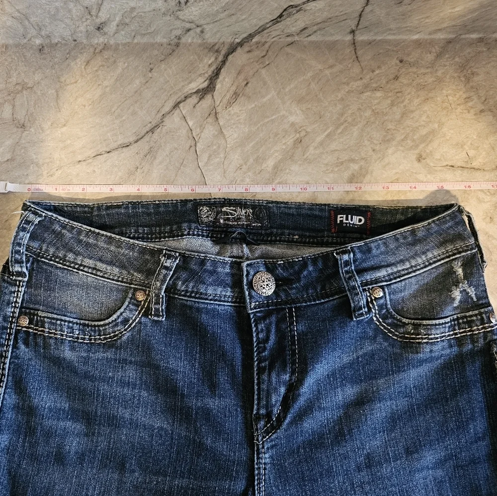Silver Jeans Suki Mid Super Skinny Fluid Denim Women Sz. 31 Jeans - Picture 7 of 11